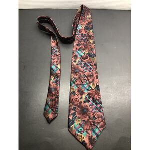 Wembley Necktie Vintage Made In USA Men’s Tie Floral Geometric